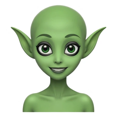 female alien emoji sticker