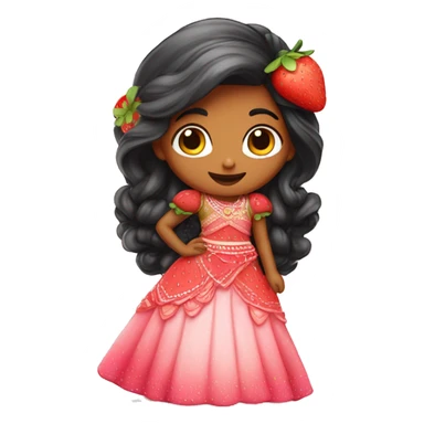 strawberry shortcake in a lehenga  sticker