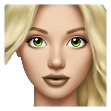 Realistic victoria secret model blonde green eyes  sticker