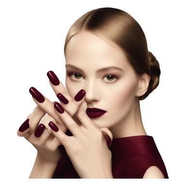 Dark red nail polish by Chanel sticker