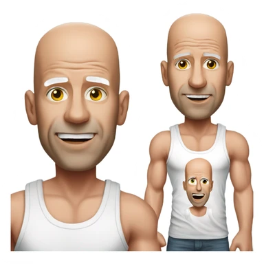 bruce willis die hard tank top sticker