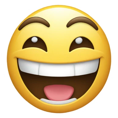 Smiling emoji holding their neck   sticker