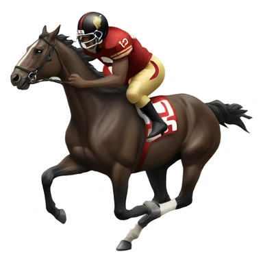 Horse winning fantasy football sticker