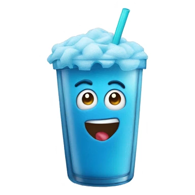 Blue slushie sticker