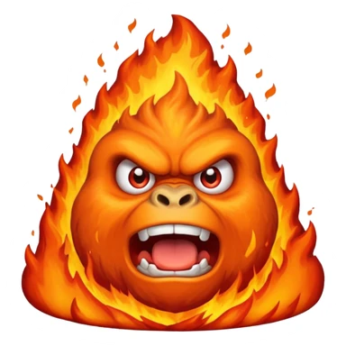 can i have an image of an angry volcano erupting with an angry face. dont make it look like a garilla sticker