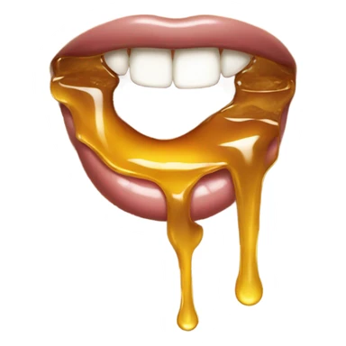 Mouth with honey  sticker