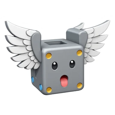 Gray and white, the gray being the block itself while the white parts are the question marks, corners, and mouth. It has 2 white wings on each side like the other lucky blocks. sticker