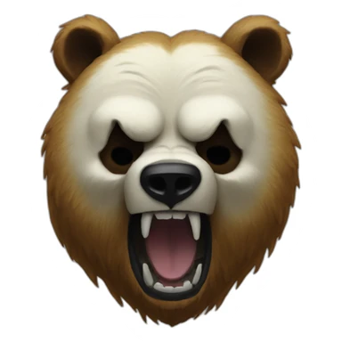 ghostface  as a grizzly head sticker