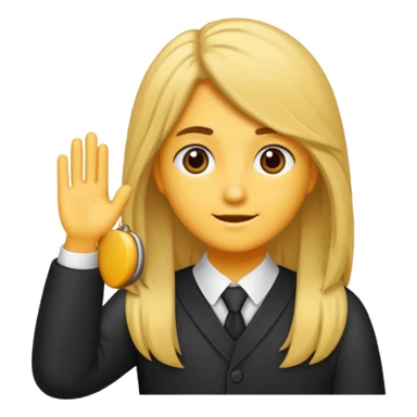 Estudante de cor parda,com o cabelo loiro  sticker