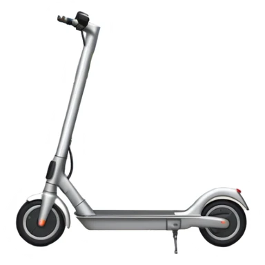 An icon featuring a sleek electric scooter with a modern design, parked on a smooth city sidewalk. The background shows a bustling urban landscape with clear skies, tall buildings, and pedestrians walking by. The scooter is highlighted as a symbol of eco-friendly transportation and modern mobility.  sticker