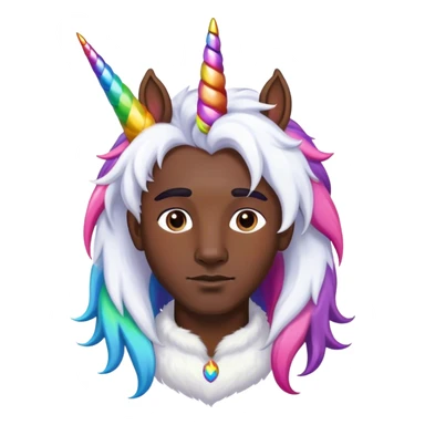 Black man mixed with a unicorn  sticker