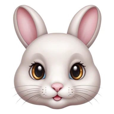 Cute bunny long eye lashes sticker