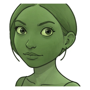 A girl holding a brush sticker