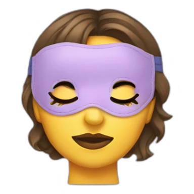 girl with sleeping mask sticker