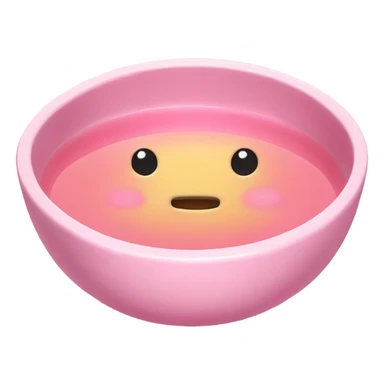 Cute soup pink bowl  sticker