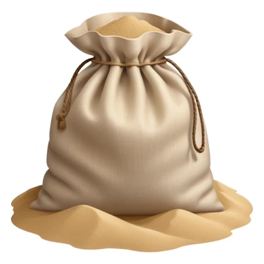 Linen Opened bag full of sand sticker