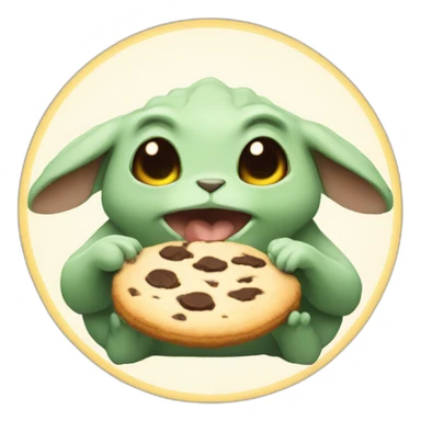 Grogu eating cookie sticker