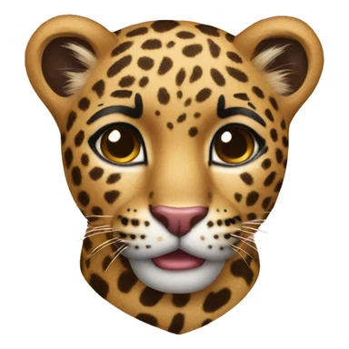Heart leopard  sticker