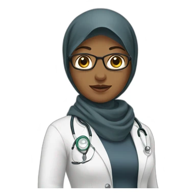 doctor with hijab sticker