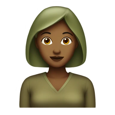 Woman as an olive sticker