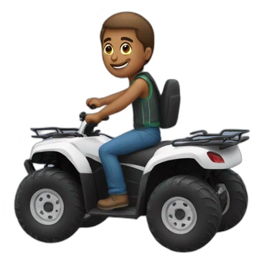 Man riding quad bike sticker