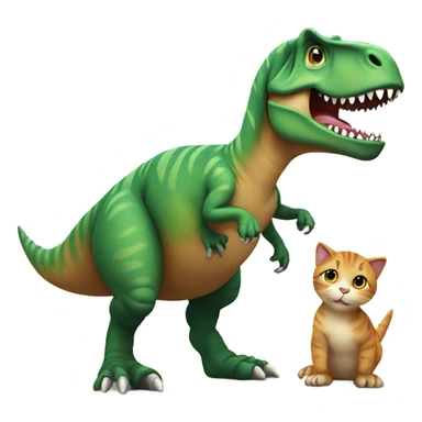 TREX holding a cat sticker