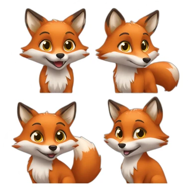 five foxes sticker