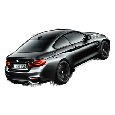 bmw m4 competition black  sticker