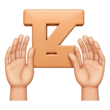 Two hands make Z letter sticker