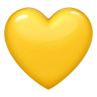 yellow heart with a glossy highlight sticker