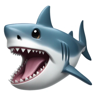 shark with a wet tongue sticker
