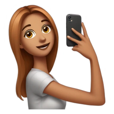 instagram influencer taking a selfie sticker
