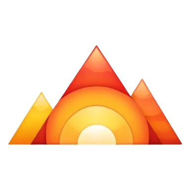 Triangle shaped sunrise sticker