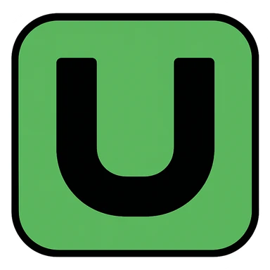 Uber logo in green, icon style sticker