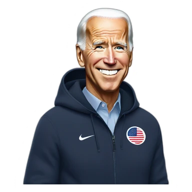 jeo biden with nike tech fleece sticker