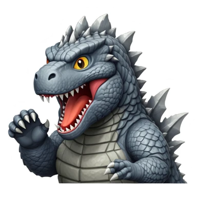 godzilla yelling sticker
