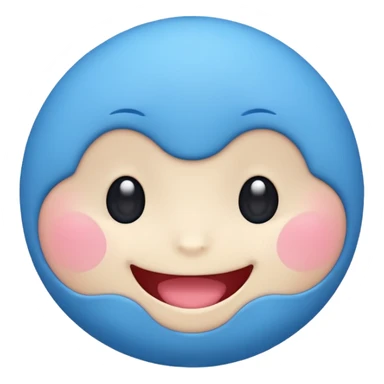 blue kawaii emojis sticker