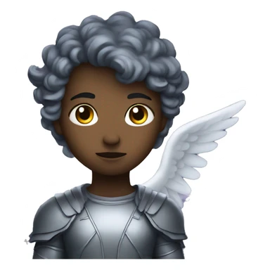 angel with dark night storms and lightning sticker