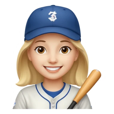 baseball hat girl sticker