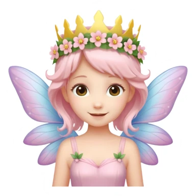 A tiny pastel fairy with glowing wings and a sweet smile
 sticker