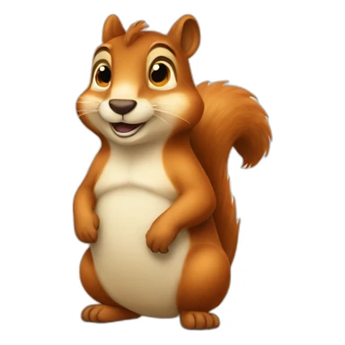 a big fat squirel sticker