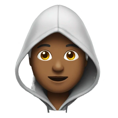 Person wearing a hoodie sticker