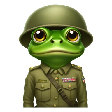 Army frog doing no sign sticker