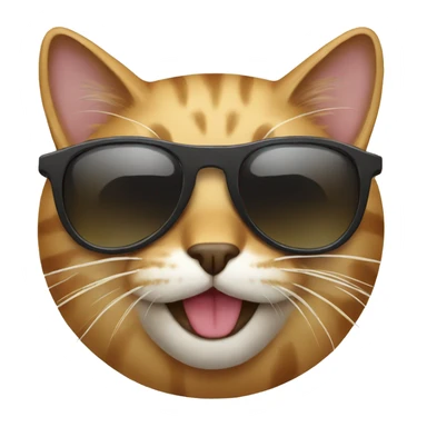 Cat with sunglasses sticker