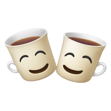 two tea cups clinking sticker