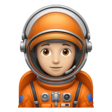 Engineer in an orange astronaut suit sticker