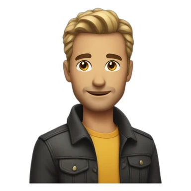 very handsome man sticker