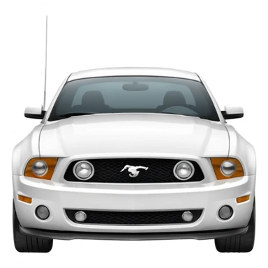 white mustang sticker