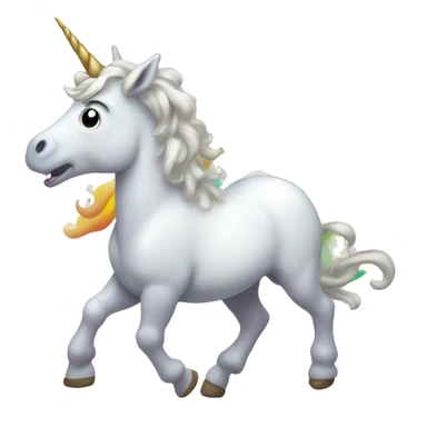 unicorn farting out rainbow sticker