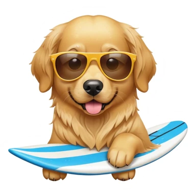 surf-style dog  sticker